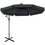 2.7m Cantilever Parasol Banana W/ Crank Handle | Black