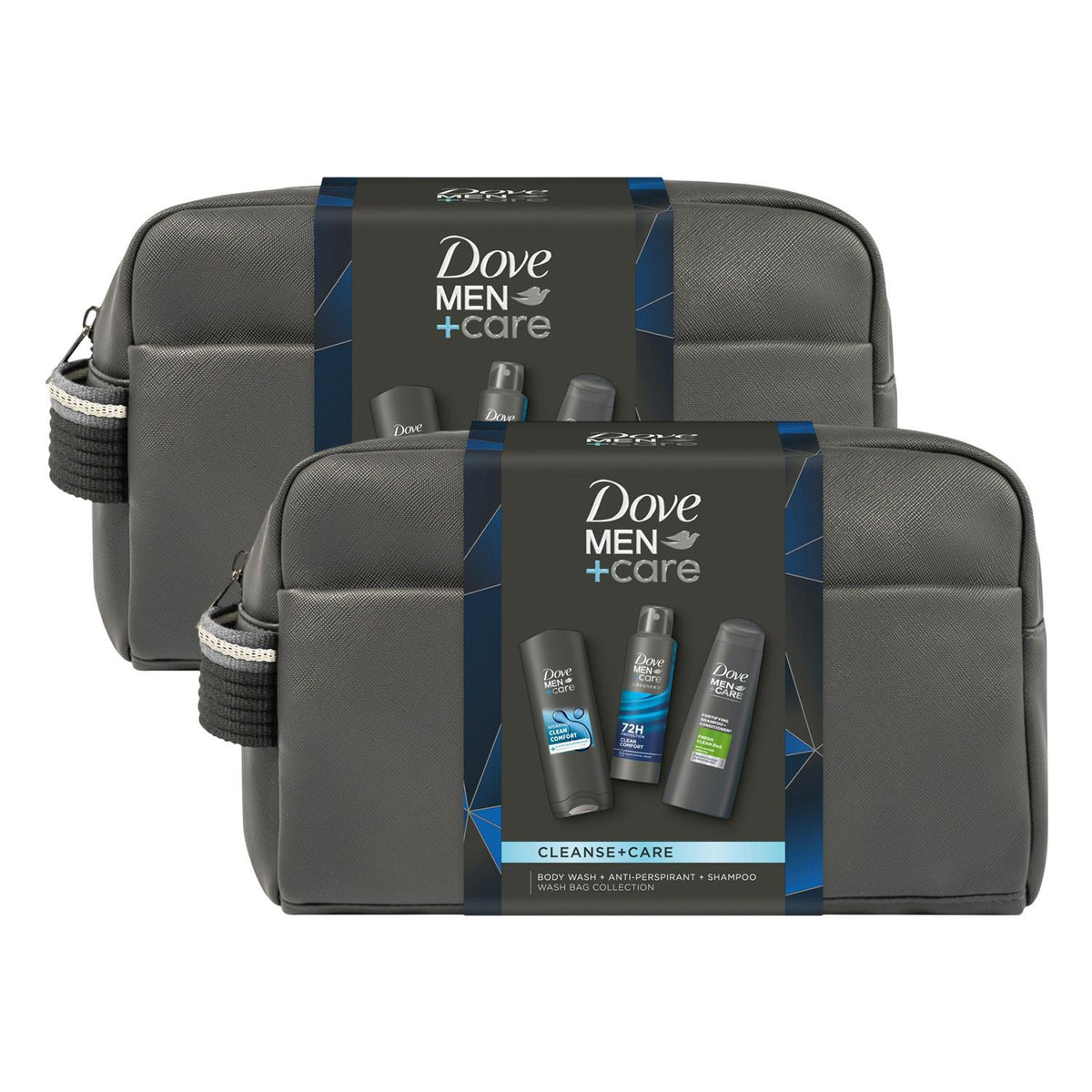 Cleanse And Care Washbag Collection Gift Set For Him, 3 Piece | Set of 2