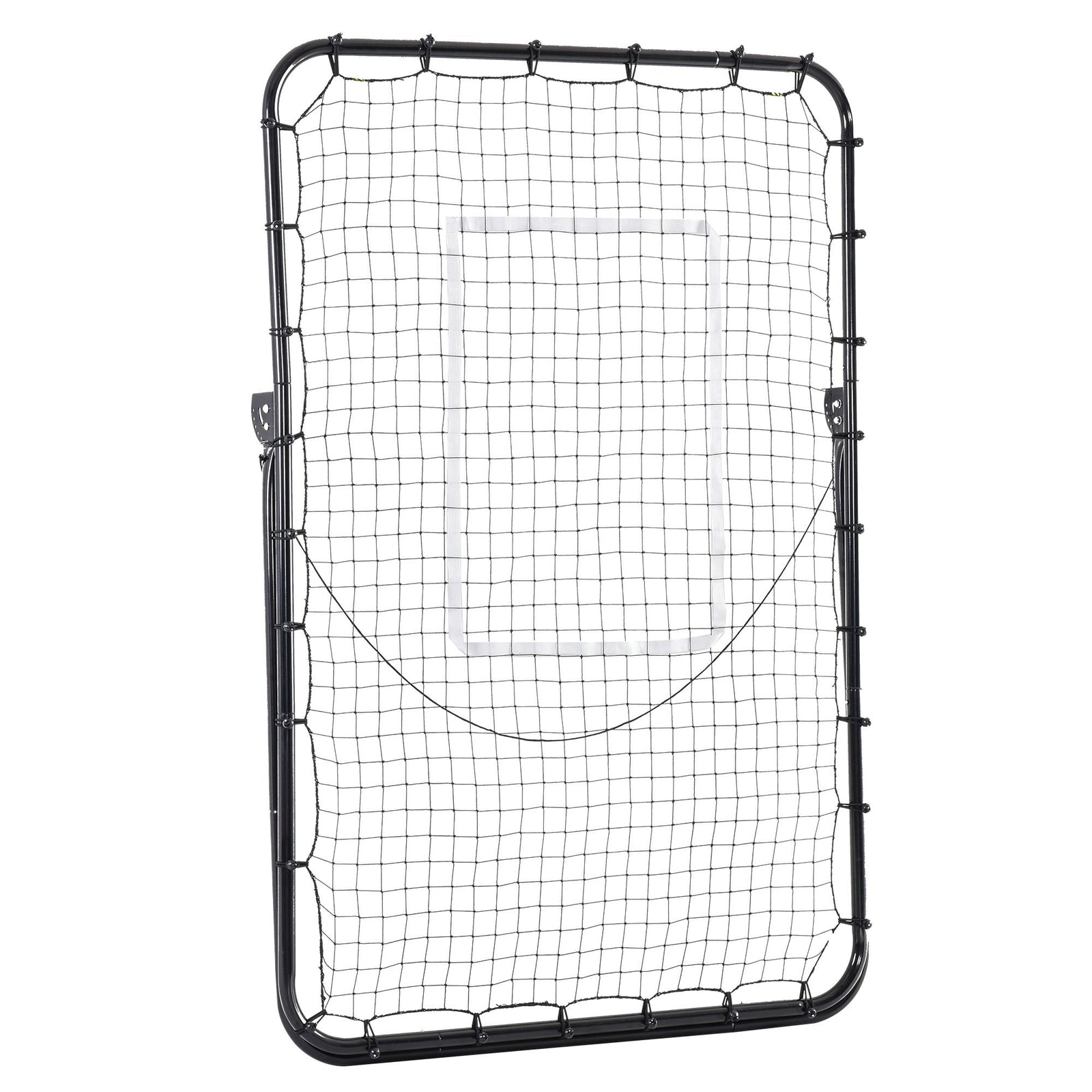 Foldable Football Rebounder Net With Adjustable Angles | Black