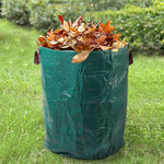 3 Pack Green Pp Woven Thickened Garden Waste Bags With Extra Large Capacity