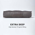 Faux Suede Armchair Booster Cushion | 50cm x 50cm | Grey