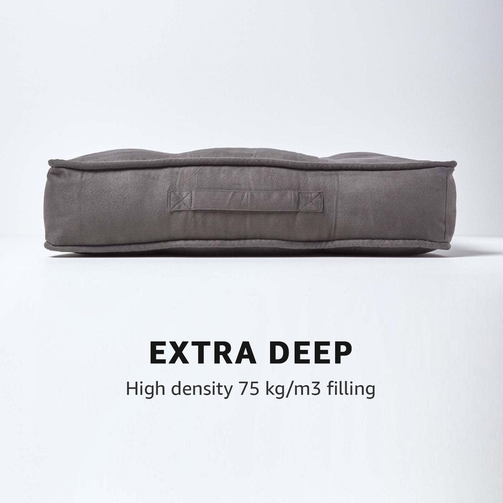 Faux Suede Armchair Booster Cushion | 50cm x 50cm | Grey