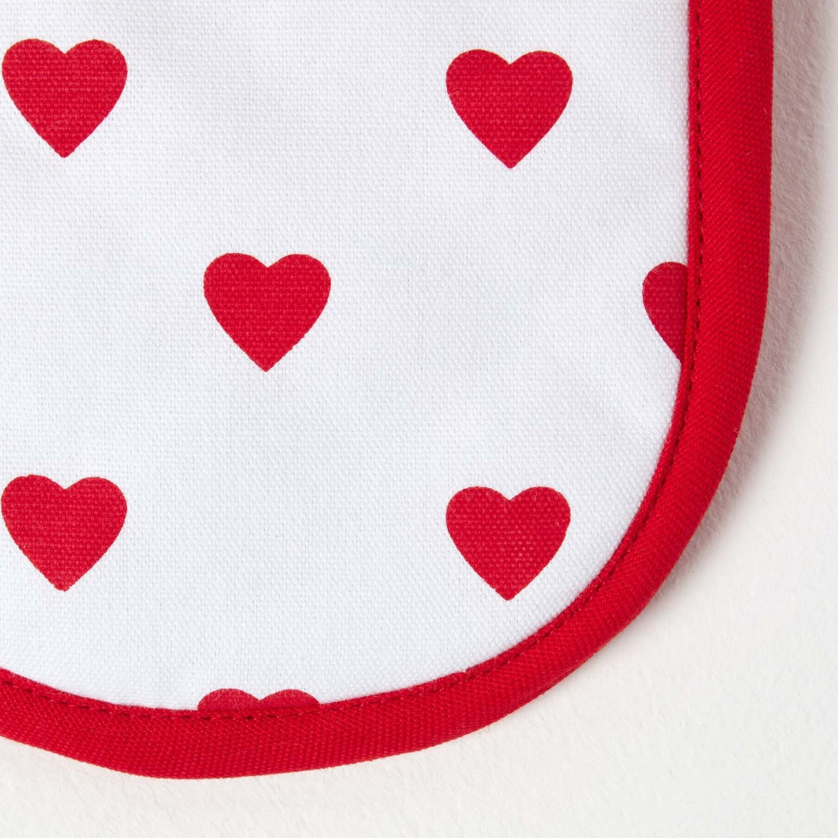 Red Hearts Cotton Double Oven Glove