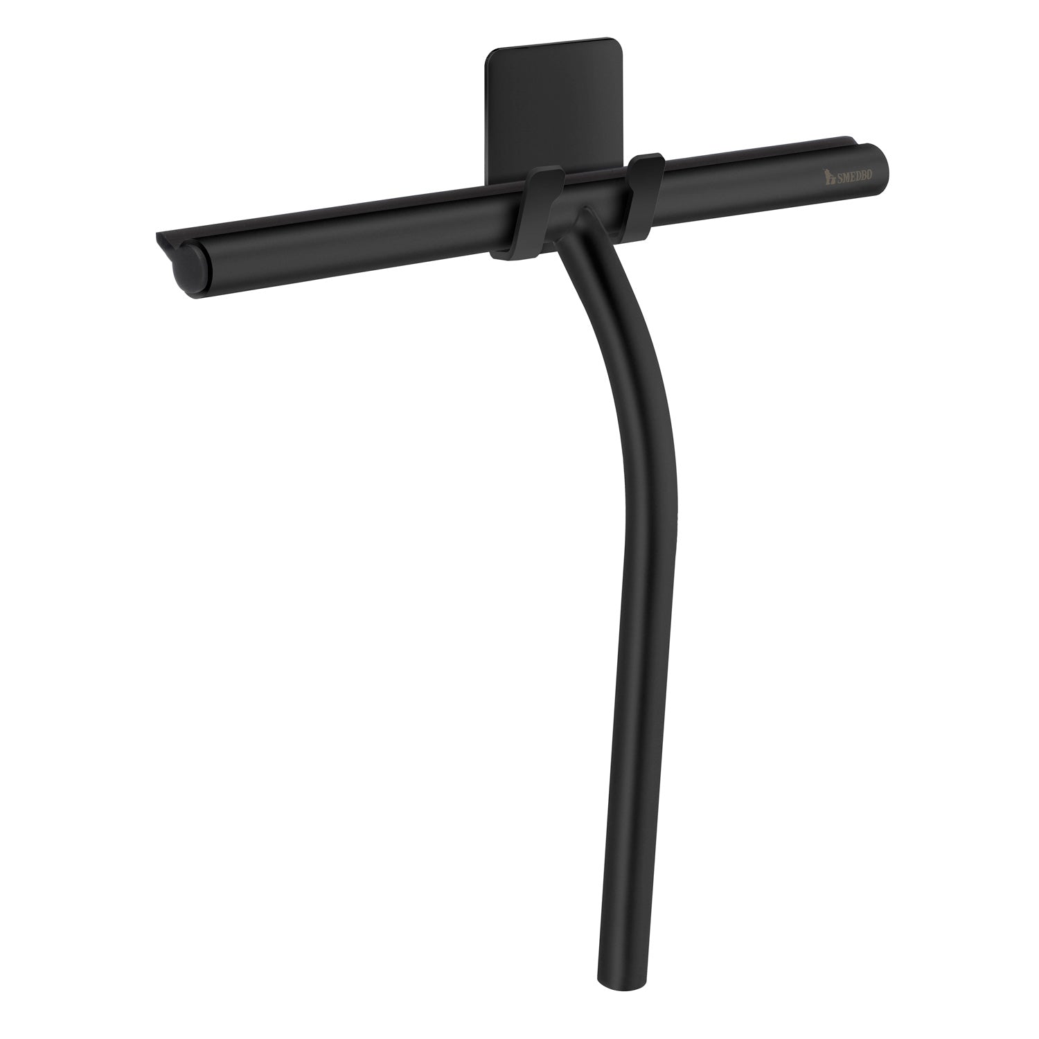 Stainless Steel Shower Squeegee With Self-adhesive Hook | Black