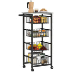 4-tier Kitchen Island, Baskets