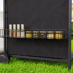 Outsunny 4+1 Burner Gas Bbq With Side Table