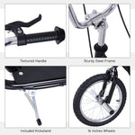 Teen Scooter Children Stunt Scooter W/ 16" Tyres Adjustable Height | Black