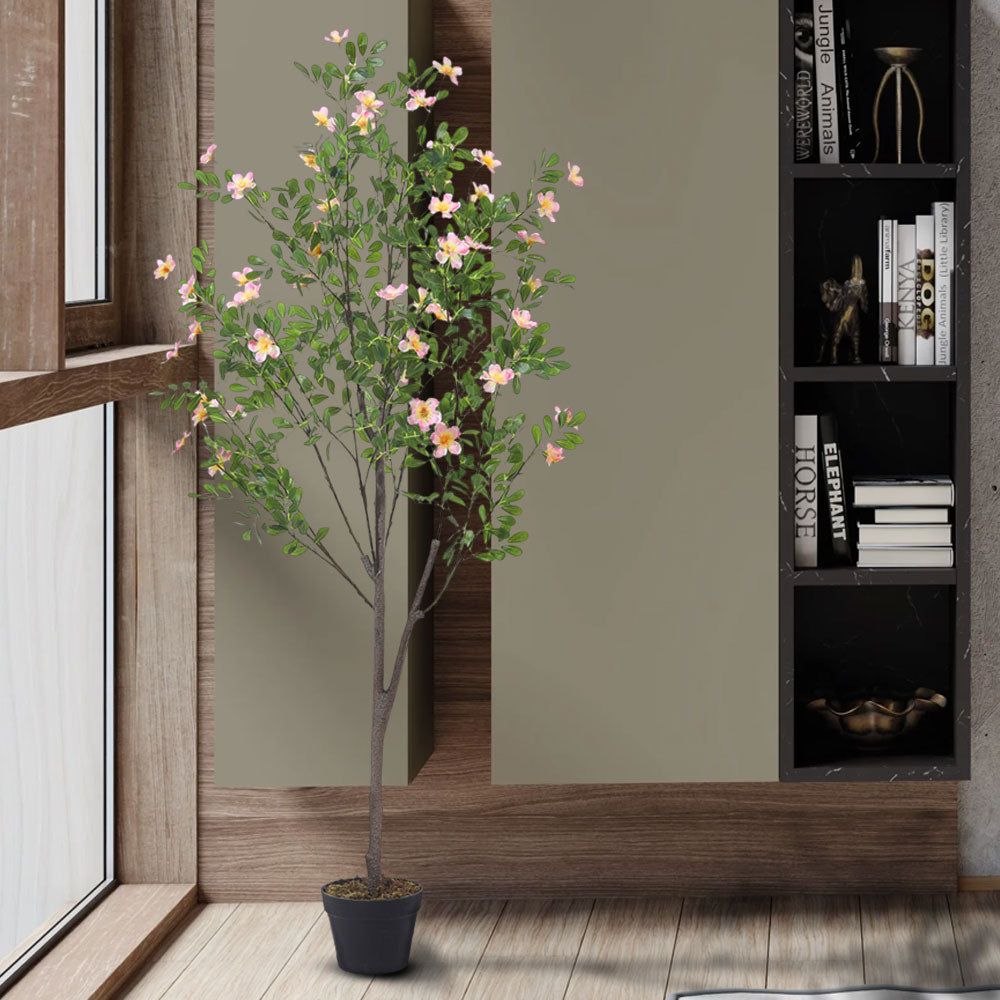 160cm Tall Artificial Frangipani Blossom Tree In Pot For Decoration
