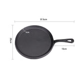 25cm Dia Black Cast-iron Pan With Stay-cool Handle