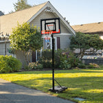 2.1-2.6m Basketball Hoop And Stand With Weighted Base | Black