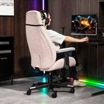 Gamer Computer Chair, Gaming Chair With Swivel Wheels, Pale Pink