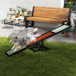 Wooden Pet Seesaw For Big Dogs With Anti-slip Surface, 180 X 30 X 30cm | Black