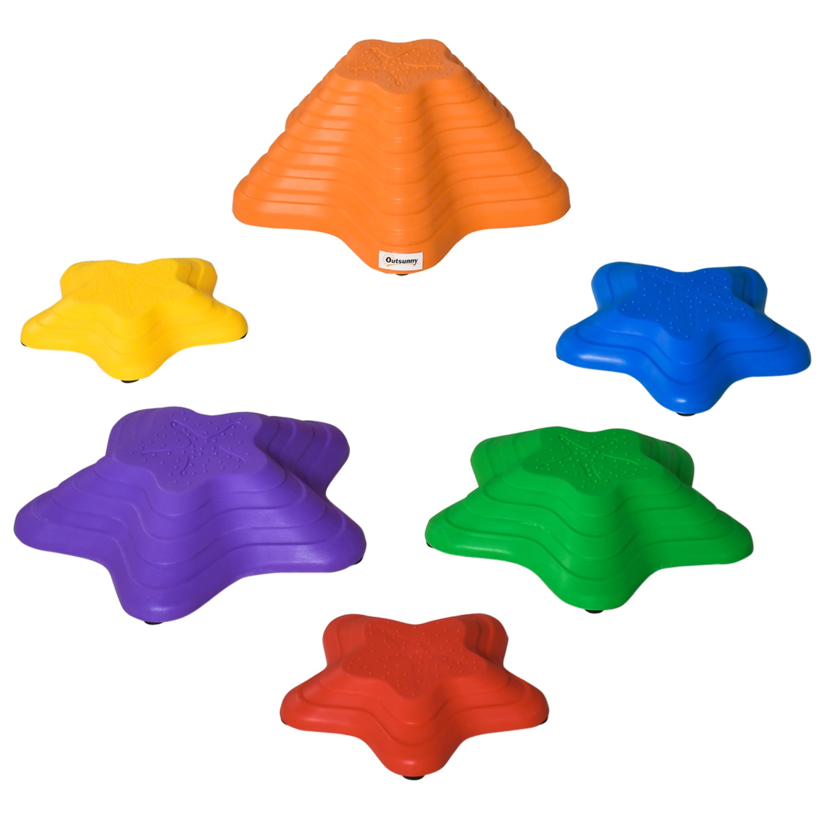 6-piece Balance Stepping Stones Stackable Non-slip Obstacle Course