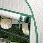 80 X 49 X 160cm Mini Greenhouse Portable Green House With Shelf | White