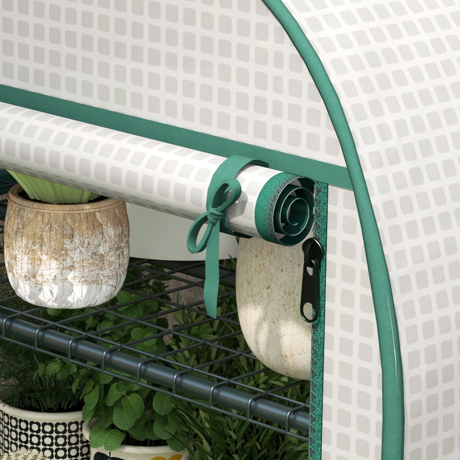 80 X 49 X 160cm Mini Greenhouse Portable Green House With Shelf | White