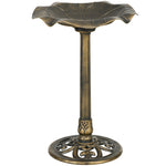 Bird Bath For Garden, Birdbath W/ Lotus Leaf Basin