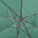 3x3m Cantilever Parasol W/ 360° Crank Handle Tilt | Green