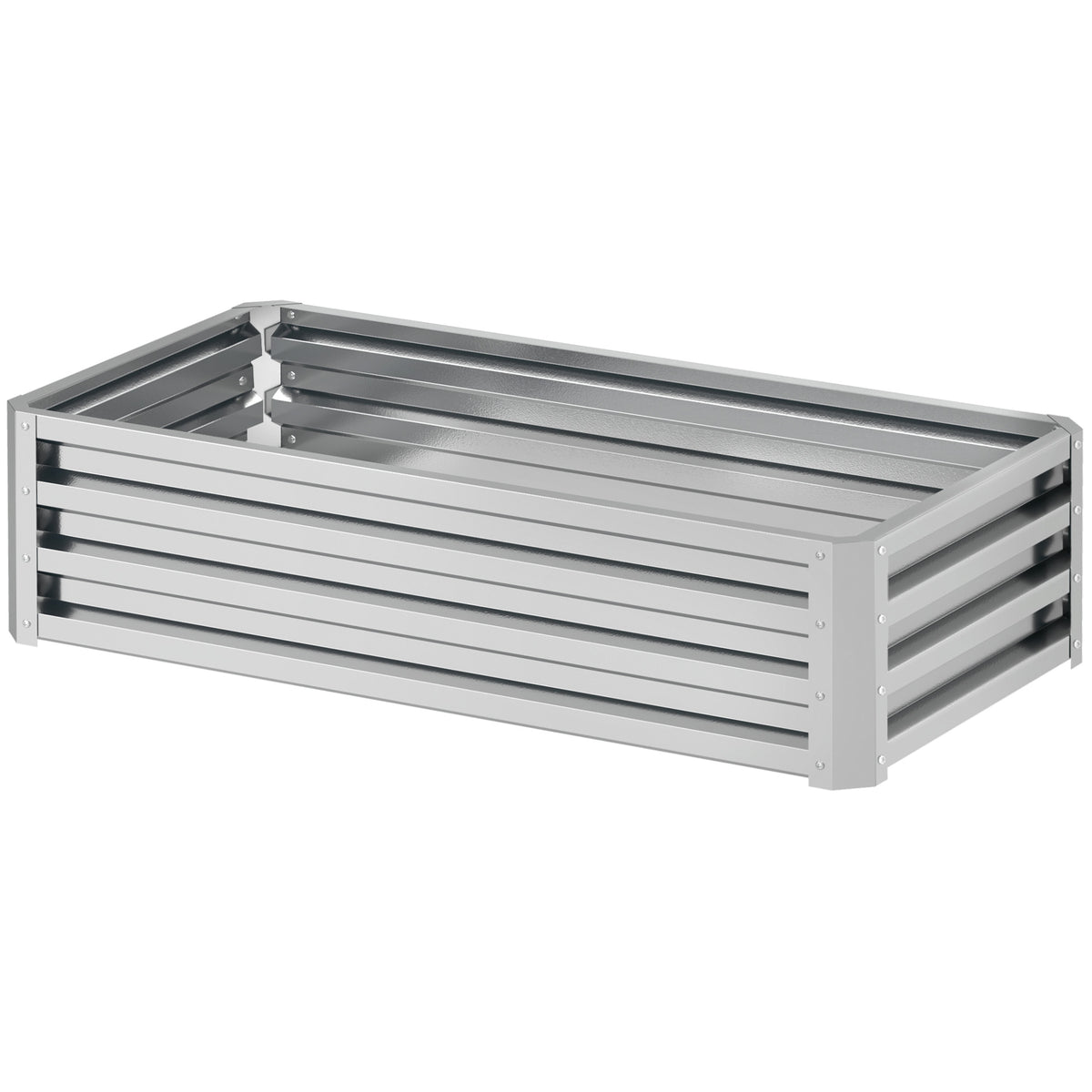 Raised Garden Bed Steel Planter Box | 216l | Silver