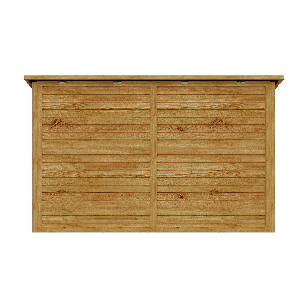 Outdoor Fir Wood Bicycle & Garden Shed – Sloped Asphalt Roof, Lockable Door, Natural Wood, Floor Included | Large | Natural