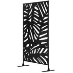 Metal Outdoor Privacy Screen W/ Stand For Garden