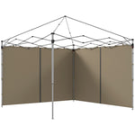 3x3(m) Or 3x6m Pop Up Gazebo Side Panels With Zipped Doors | Beige
