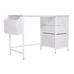 Multipurpose White Metal Frame Computer Desk For Home Office