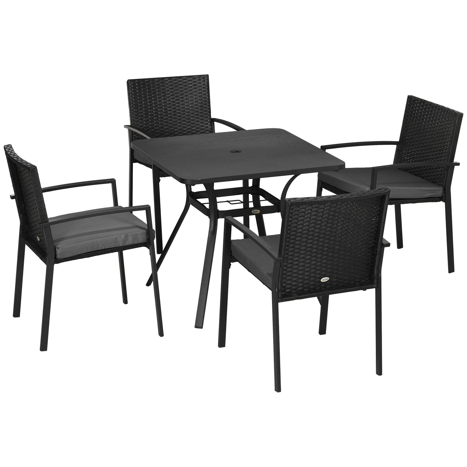 4 Seater Rattan Furniture Set W/ Cushions