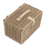 Antique Wash Finish Chest Picnic Basket | Small | Brown