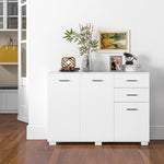 Sideboard Kitchen Storage Cabinet 2 Drawers And Shelves | One Size | White