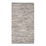 Denver Leather Woven Rug | 150cm x 95cm | Grey