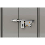 Outdoor Storage Shed Lockable Metal Tool House With Double Doors Fits 2/4 Bikes | Large | Grey