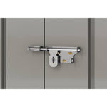 Outdoor Storage Shed Lockable Metal Tool House With Double Doors Fits 2/4 Bikes | Large | Grey