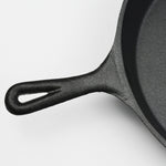 Frying Pan Non Stick Cast Iron 30cm Steak Skillet Round Bbq Grill Camping | Black