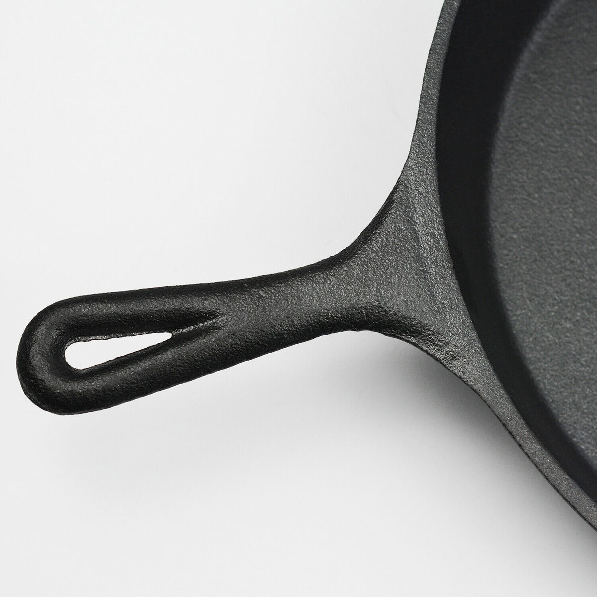 Frying Pan Non Stick Cast Iron 30cm Steak Skillet Round Bbq Grill Camping | Black