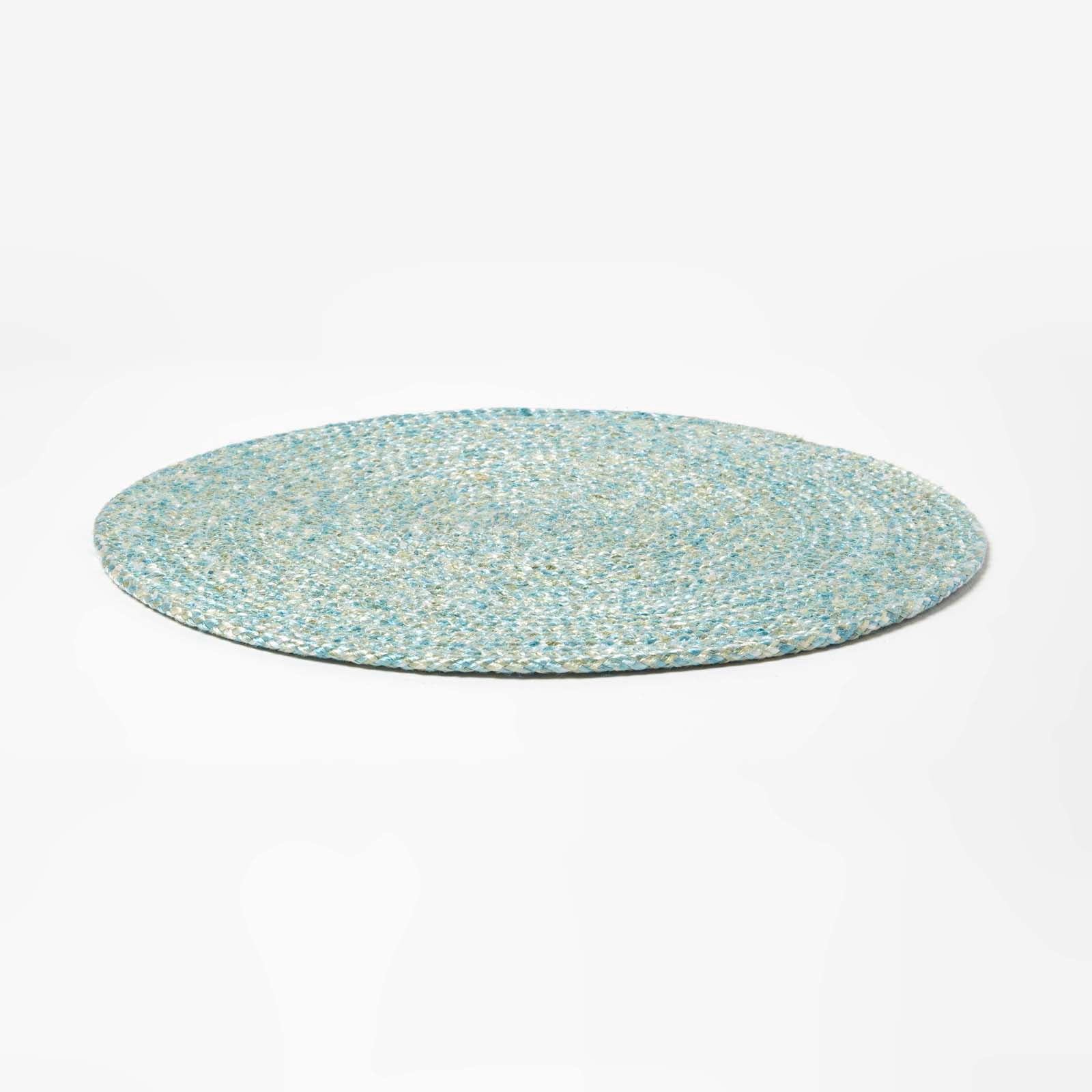 Handwoven Round Placemats Set Of 4 | 40cm | Green