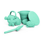 5 Piece Silicone Beach Toy Bundle | Eggshell Green