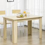 Dining Table For 4-6 People, Wood Effect Tabletop | Oak