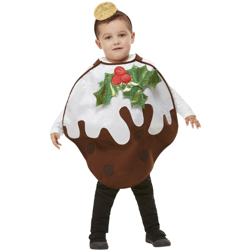 Childrens Christmas Pudding Glitter Costume
