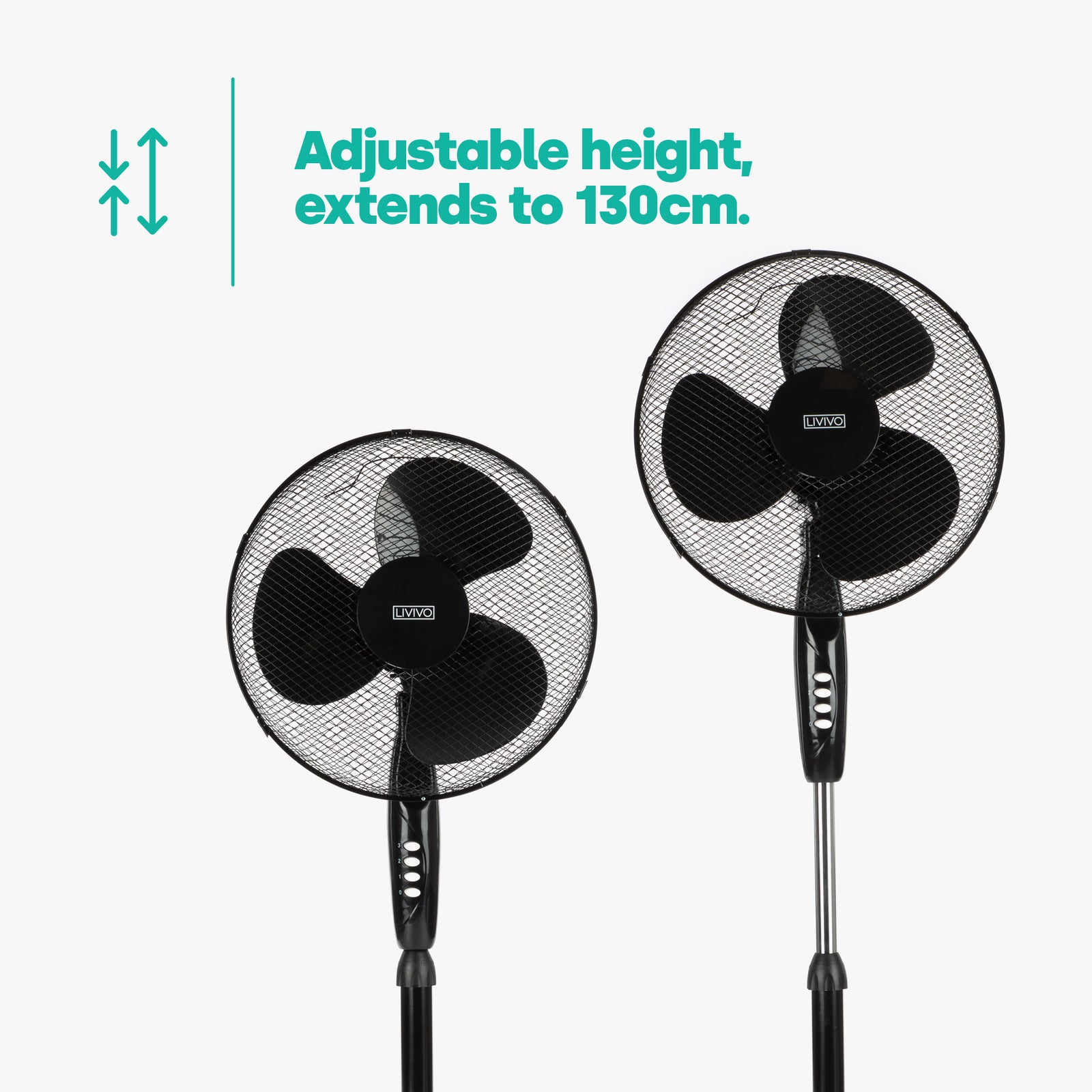 16" Pedestal Fan - Black