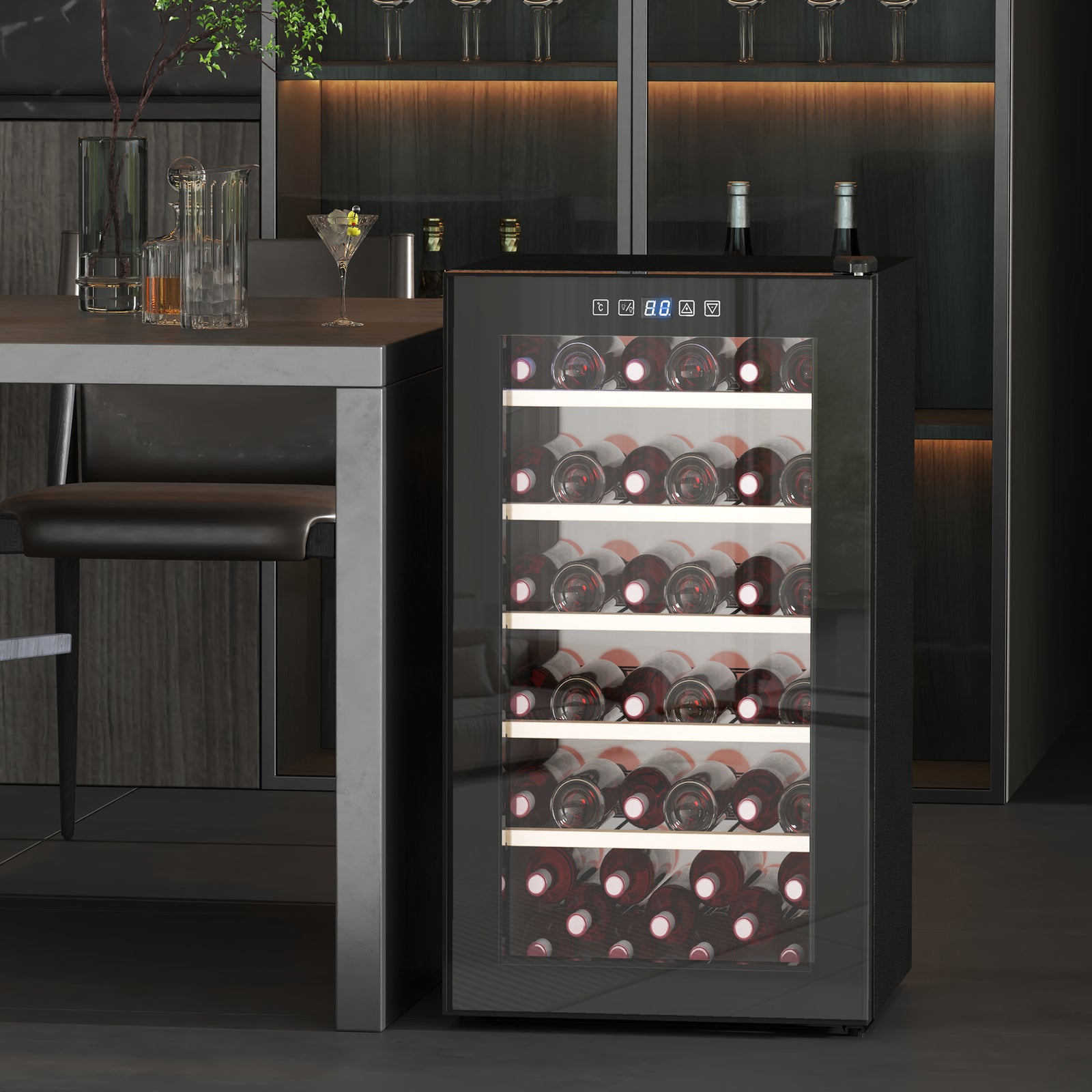 41 Bottle Wine Cooler Fridge, Freestanding