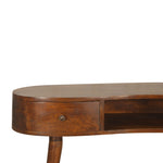 Artisan Furniture Solid Wood Chestnut Wave Writing Desk