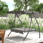 2-in-1 Swing Chair 3 Seater Hammock Cushion Bed Tilt Canopy