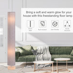 Tall Floor Lamp Lighting With Fabric Shade For Bedroom | One Size | Gray