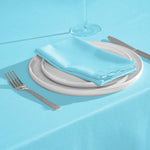 Plain Cotton Fabric 4 Napkins Set | 45cm x 45cm | Blue