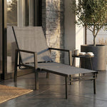 Sun Lounger W/ Retractable Footrest, 5-position Adjustable | Set-of-1 | Grey