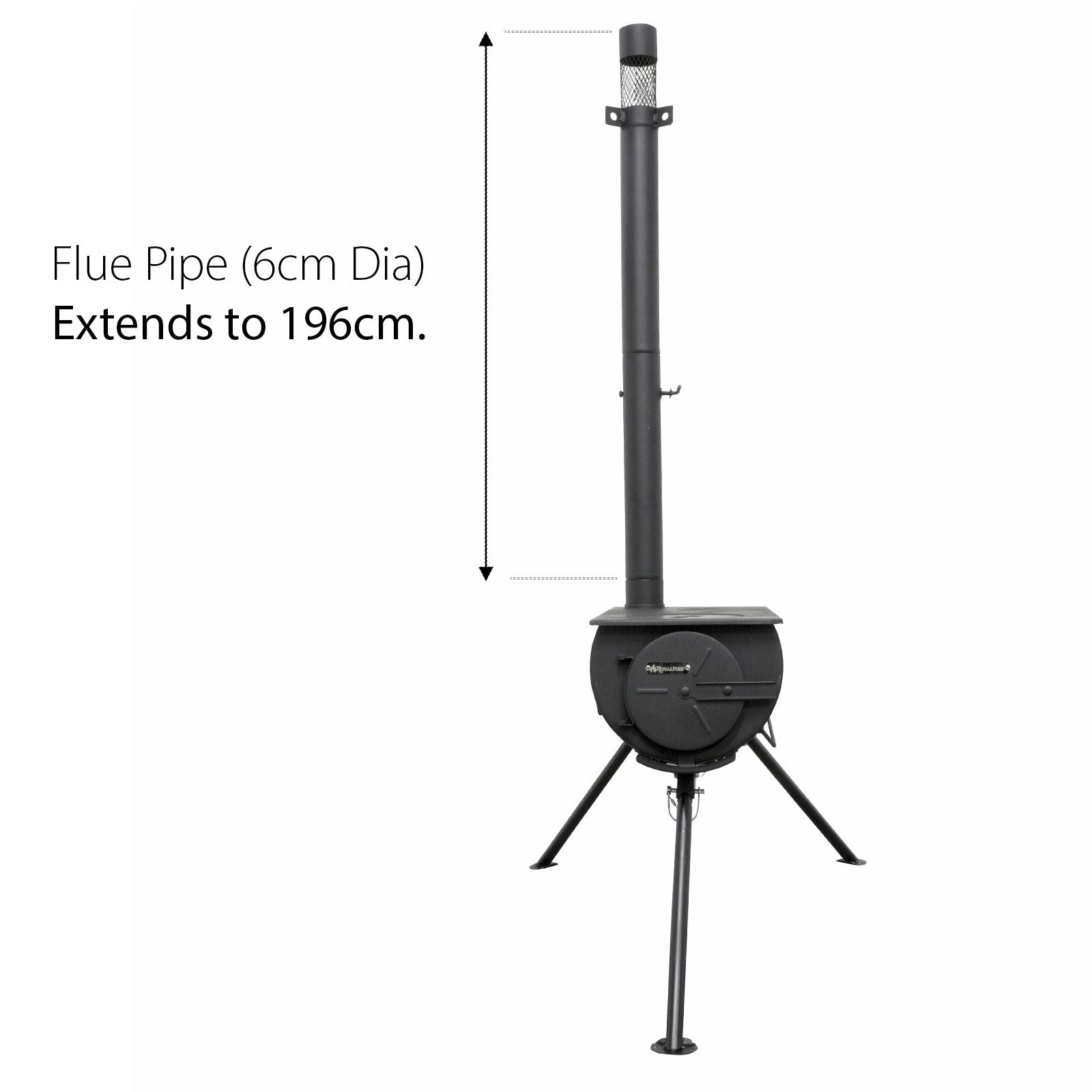Orion Portable Tri-pod Tent Stove In Black | Black