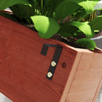 Wall-mounted Wooden Planters With Trellis | Brown