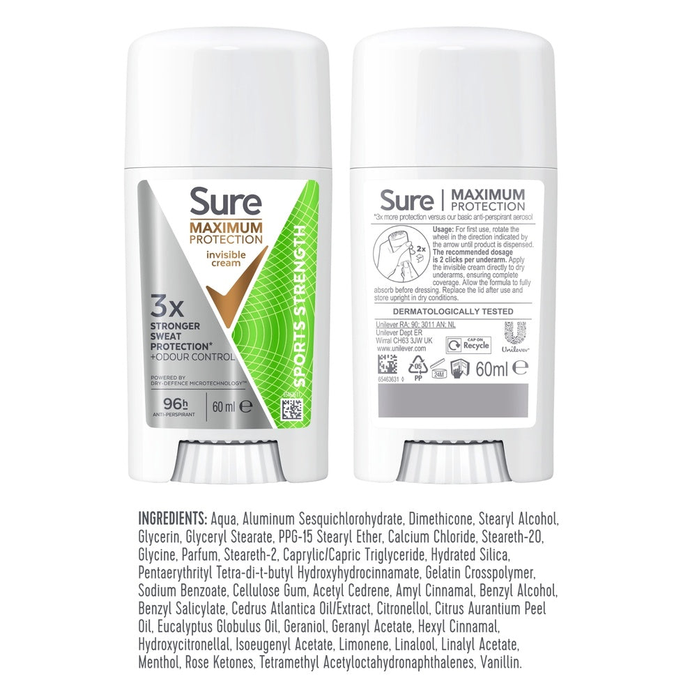 Women Maximum Protection Anti-perspirant Cream, Sport Strength | Set-of-6