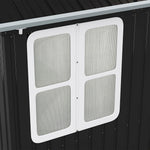 8.3 X 5.4ft Durable Metal Storage Shed With Lockable Double Doors Apex Roof Garden Shed