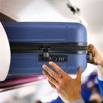 55x35x20cm Cabin Carry Bag Hard Shell Suitcase 100+ Airline Approved | Cabin | Navy Blue